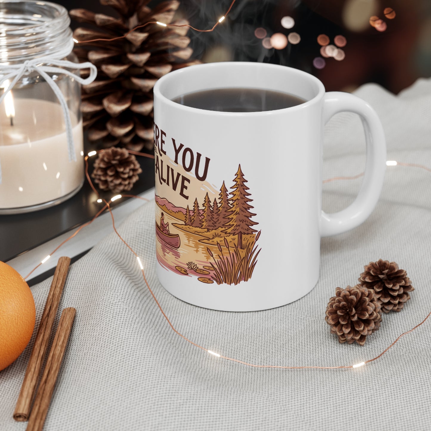 Original hand-drawn designs inspired by nature and the outdoors, from Evergreen Tees. The Go Where You Feel Most Alive design, made to order by Evergreen Tees.
