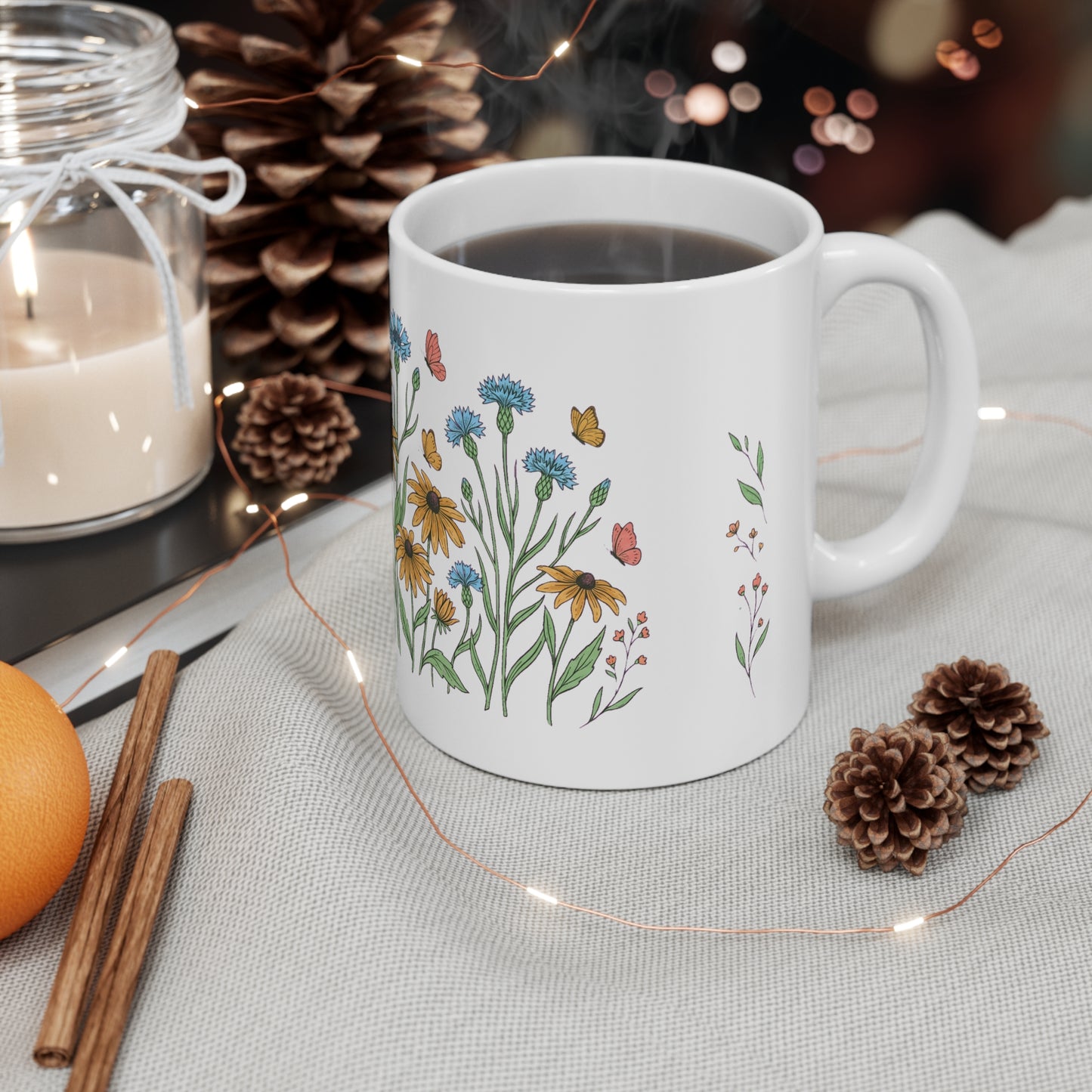 Black-Eyed Susan & Cornflower Meadow - Mug 11oz