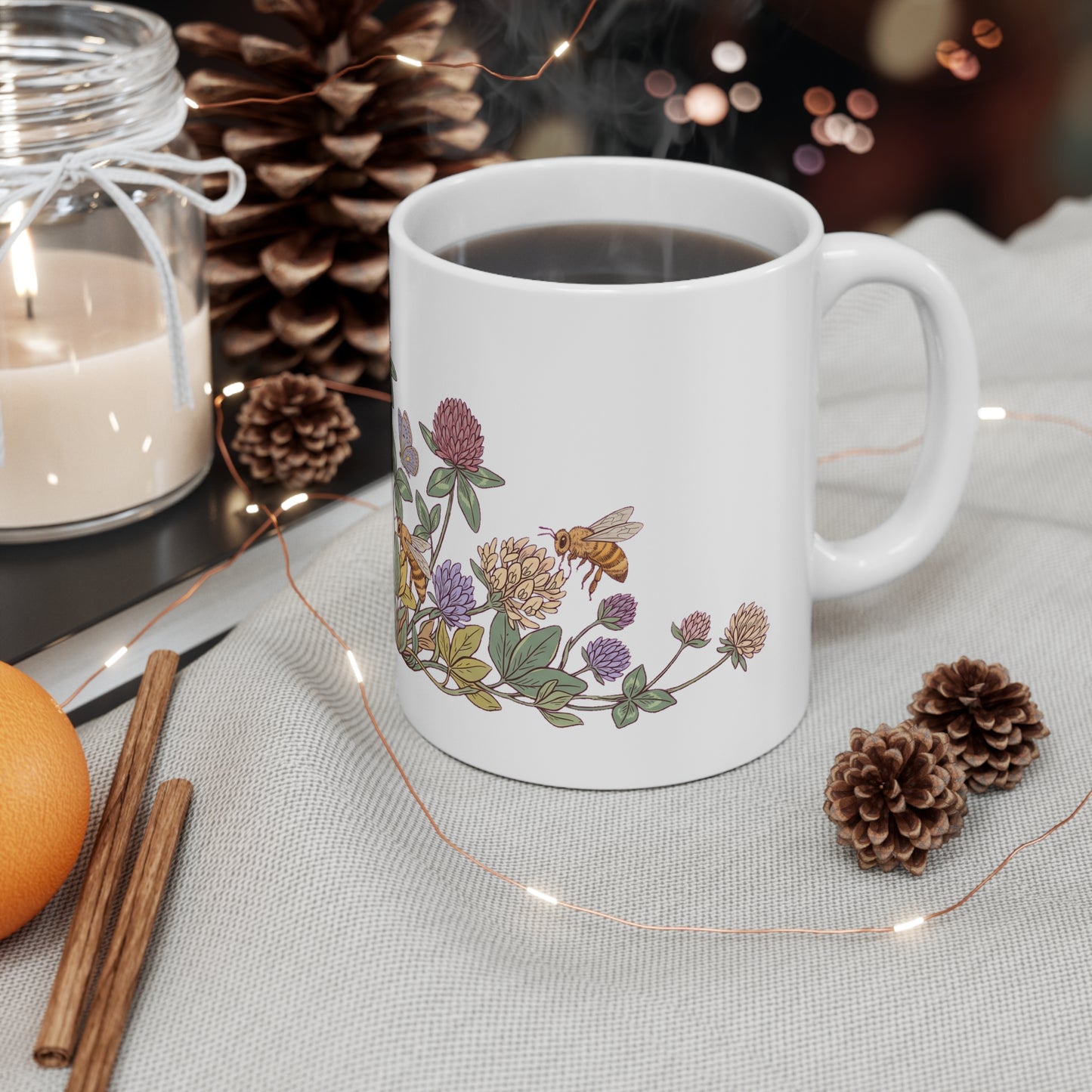 Zinnia & Cosmos Bee Garden - Mug 11oz