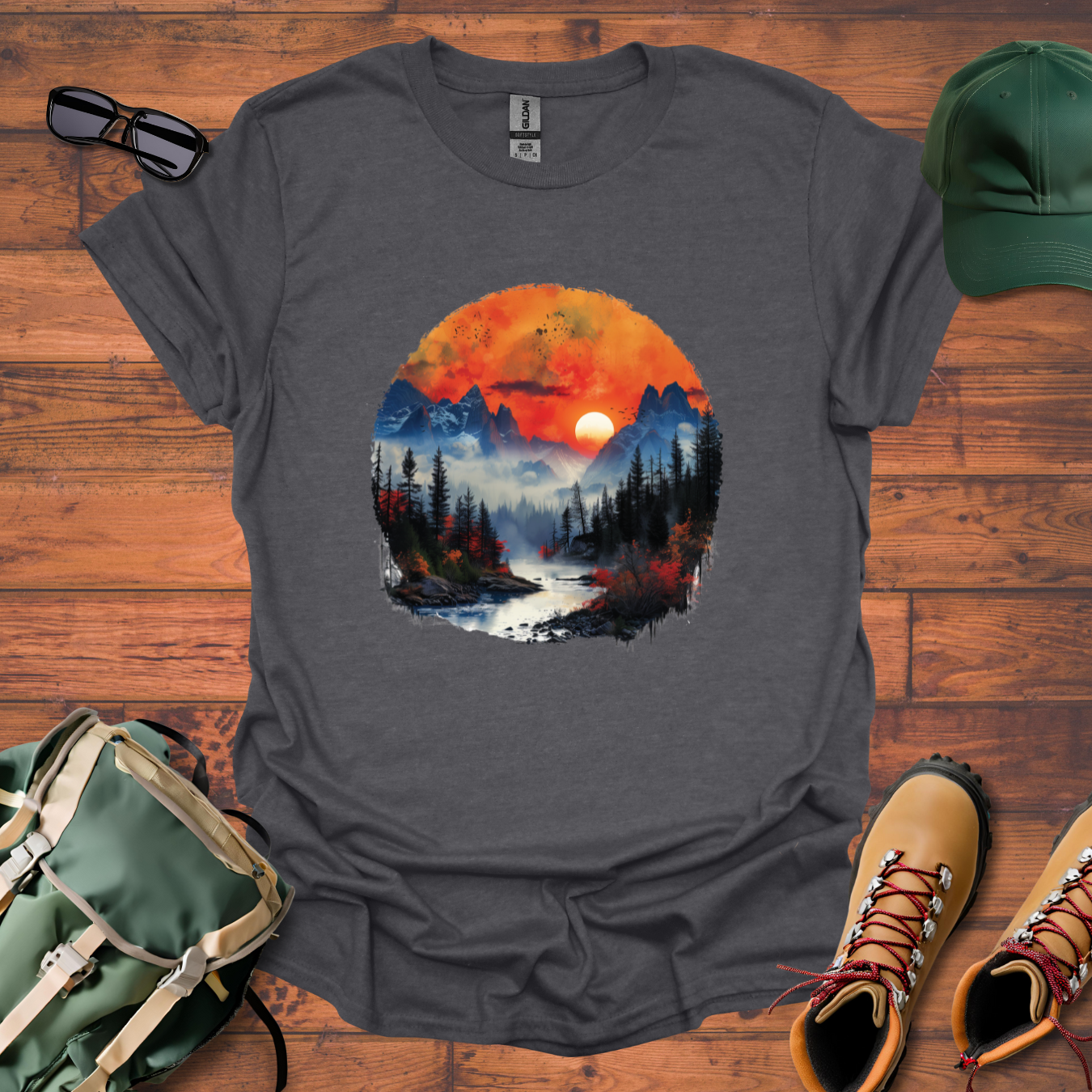 River Mist Tee - Unisex Softstyle T-Shirt