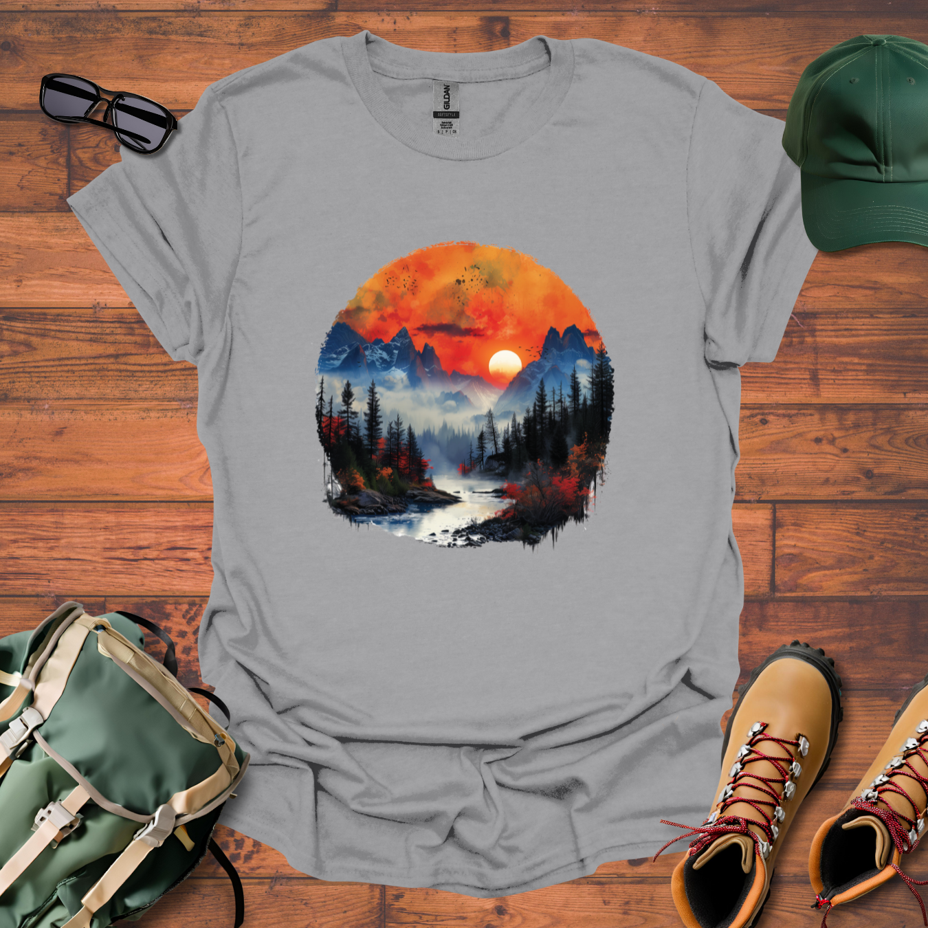 River Mist Tee - Unisex Softstyle T-Shirt
