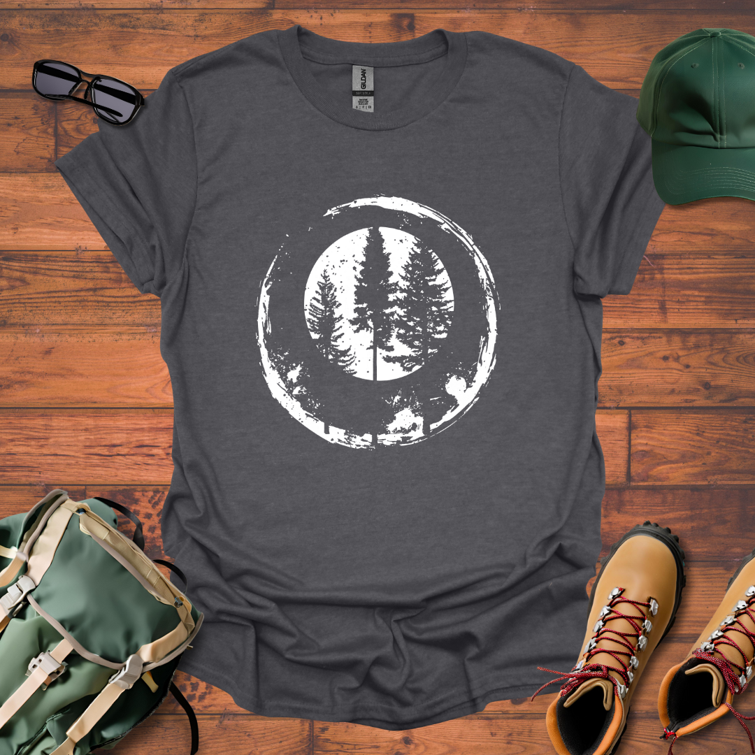 Trees Double Round Tee - Unisex Softstyle T-Shirt