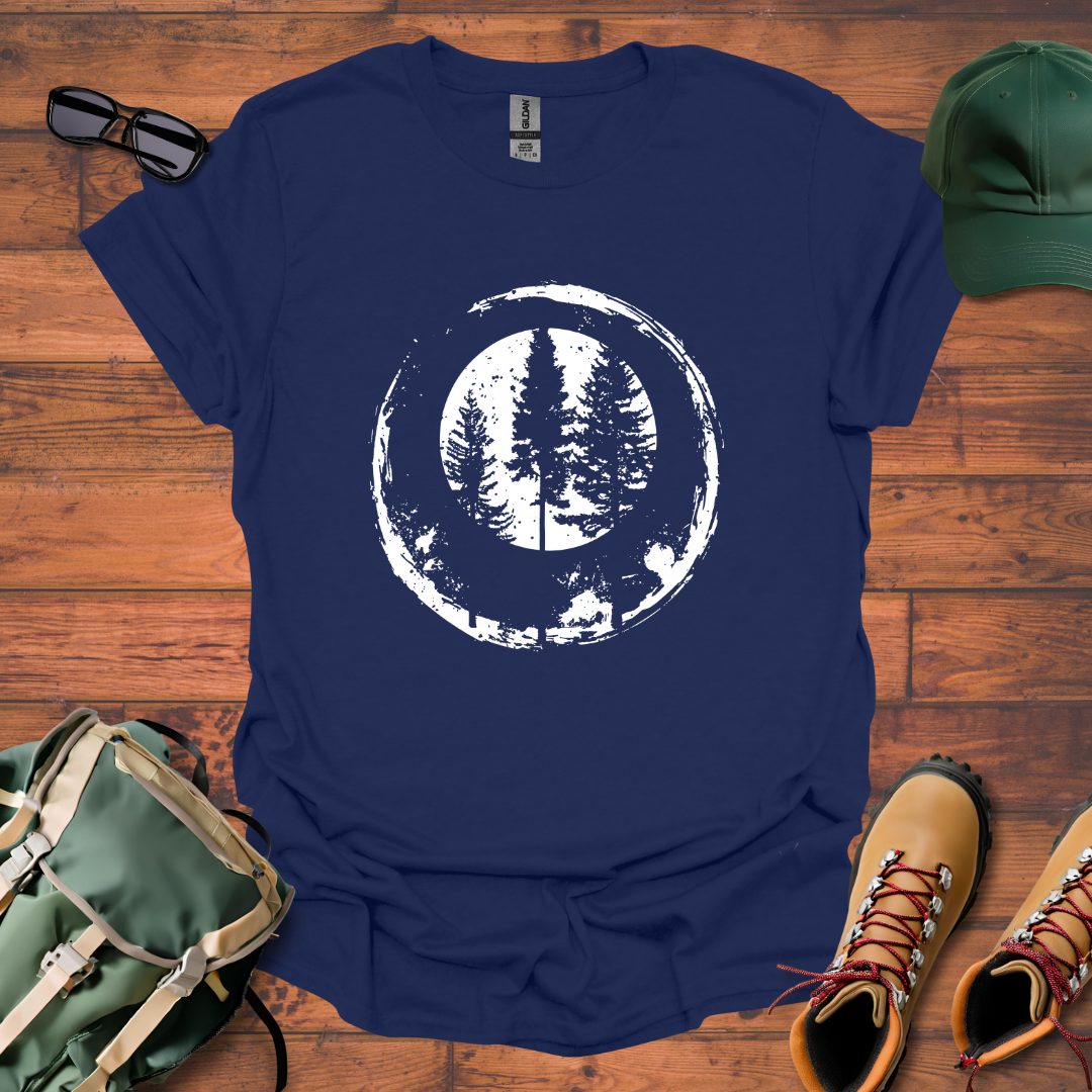 Trees Double Round Tee - Unisex Softstyle T-Shirt