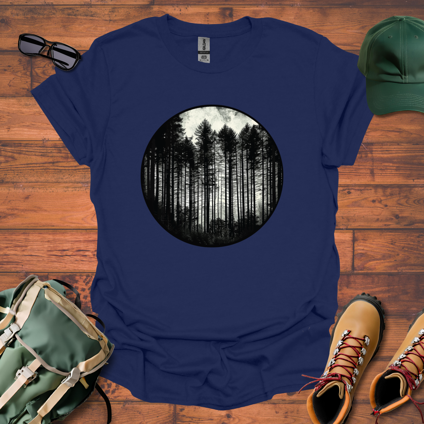 Trees Straight Round Tee - Unisex Softstyle T-Shirt