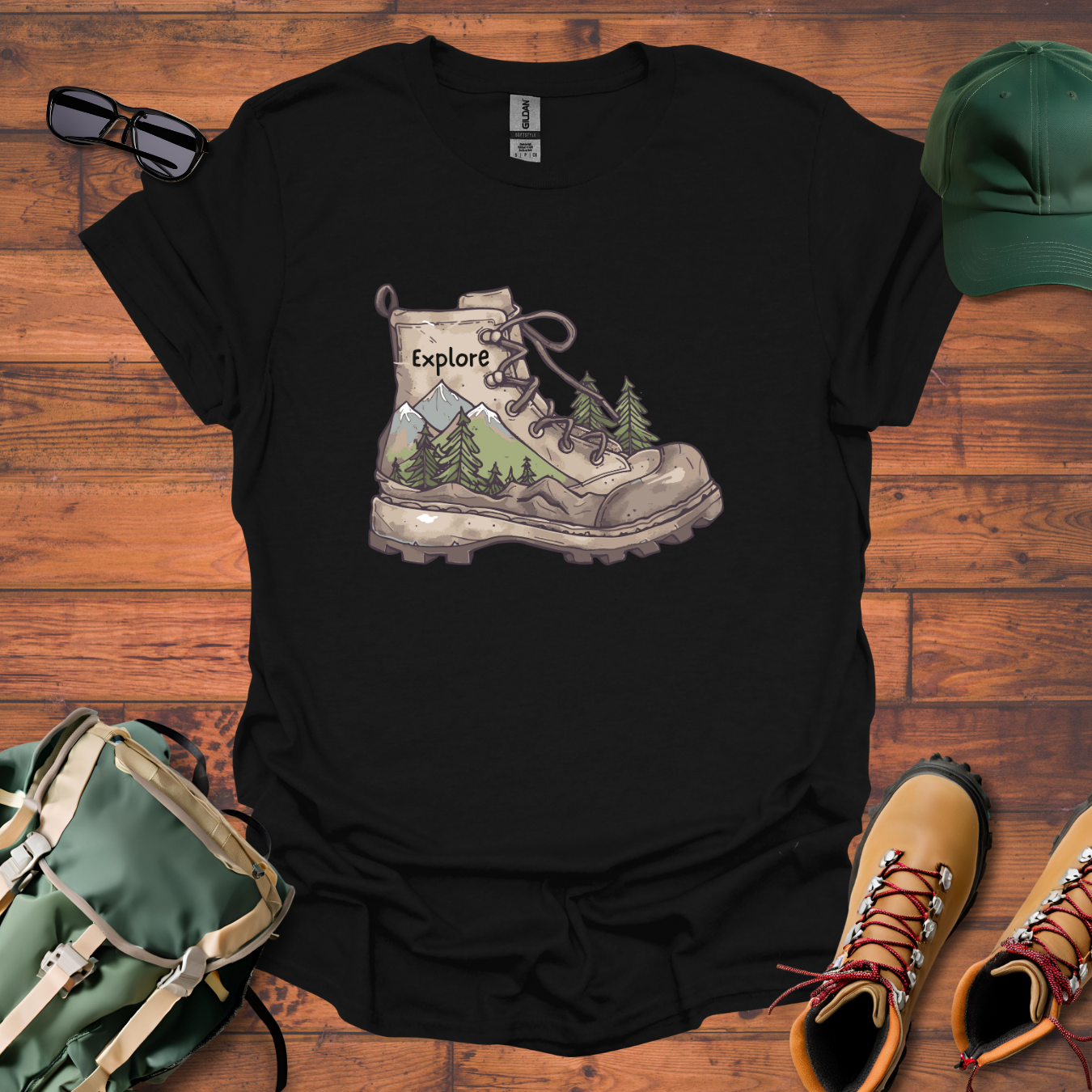 Boot Explore Cartoon Tee - Unisex Softstyle T-Shirt