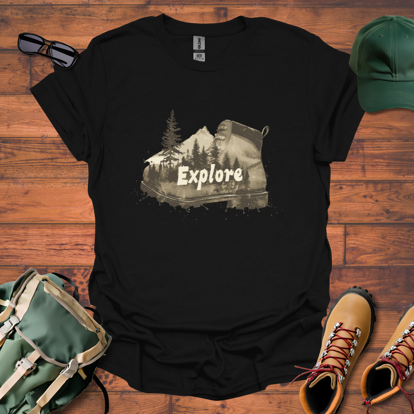 Boot Explore Faded Tee - Unisex Softstyle T-Shirt