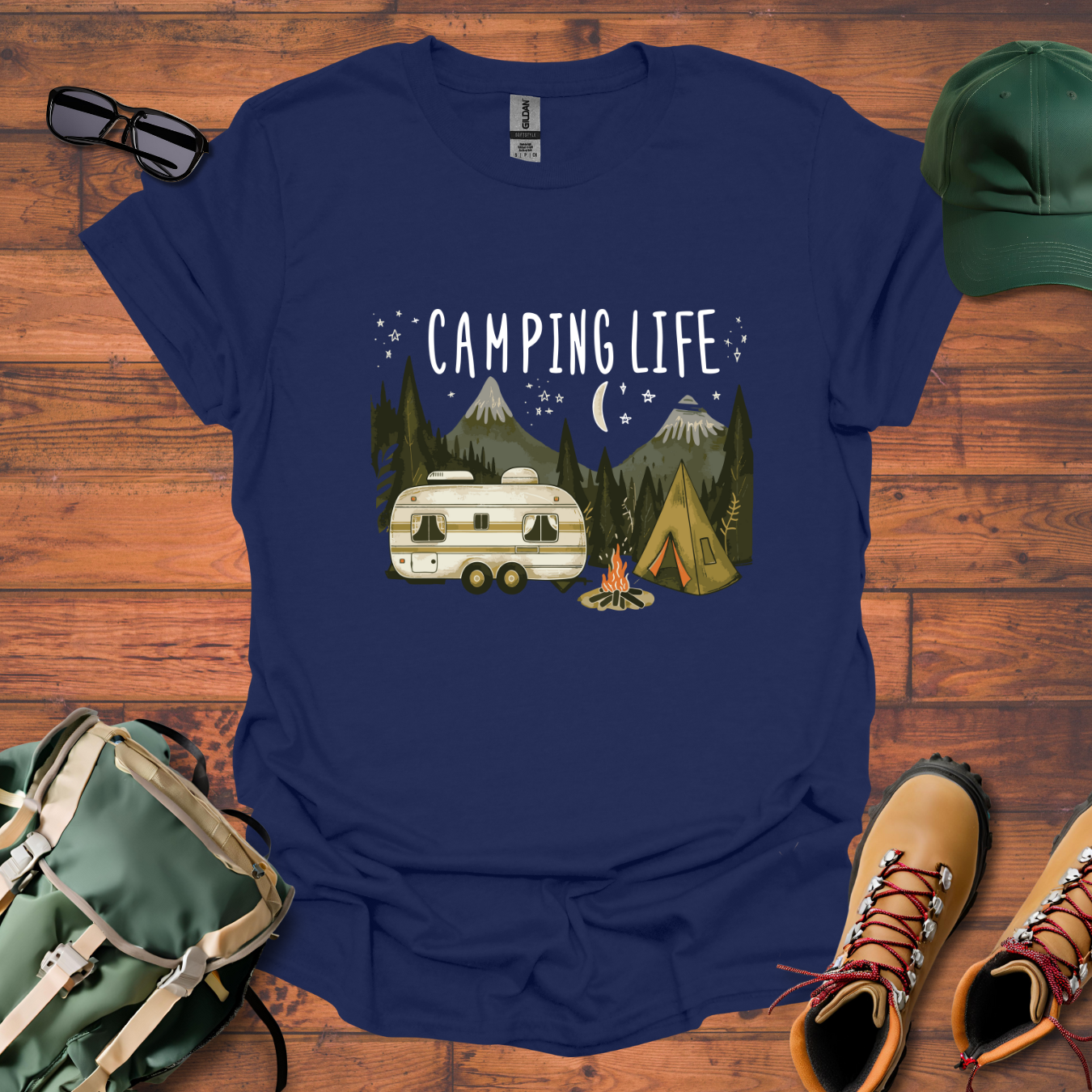 Camping Life 4 Tee - Unisex Softstyle T-Shirt