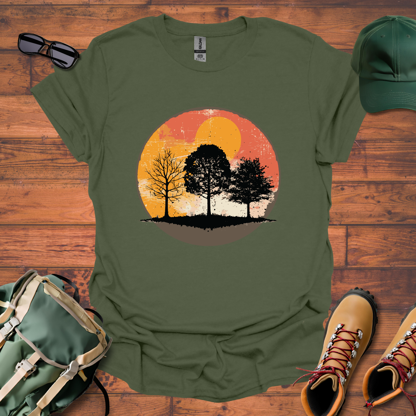 Three Trees Sun Tee - Unisex Softstyle T-Shirt