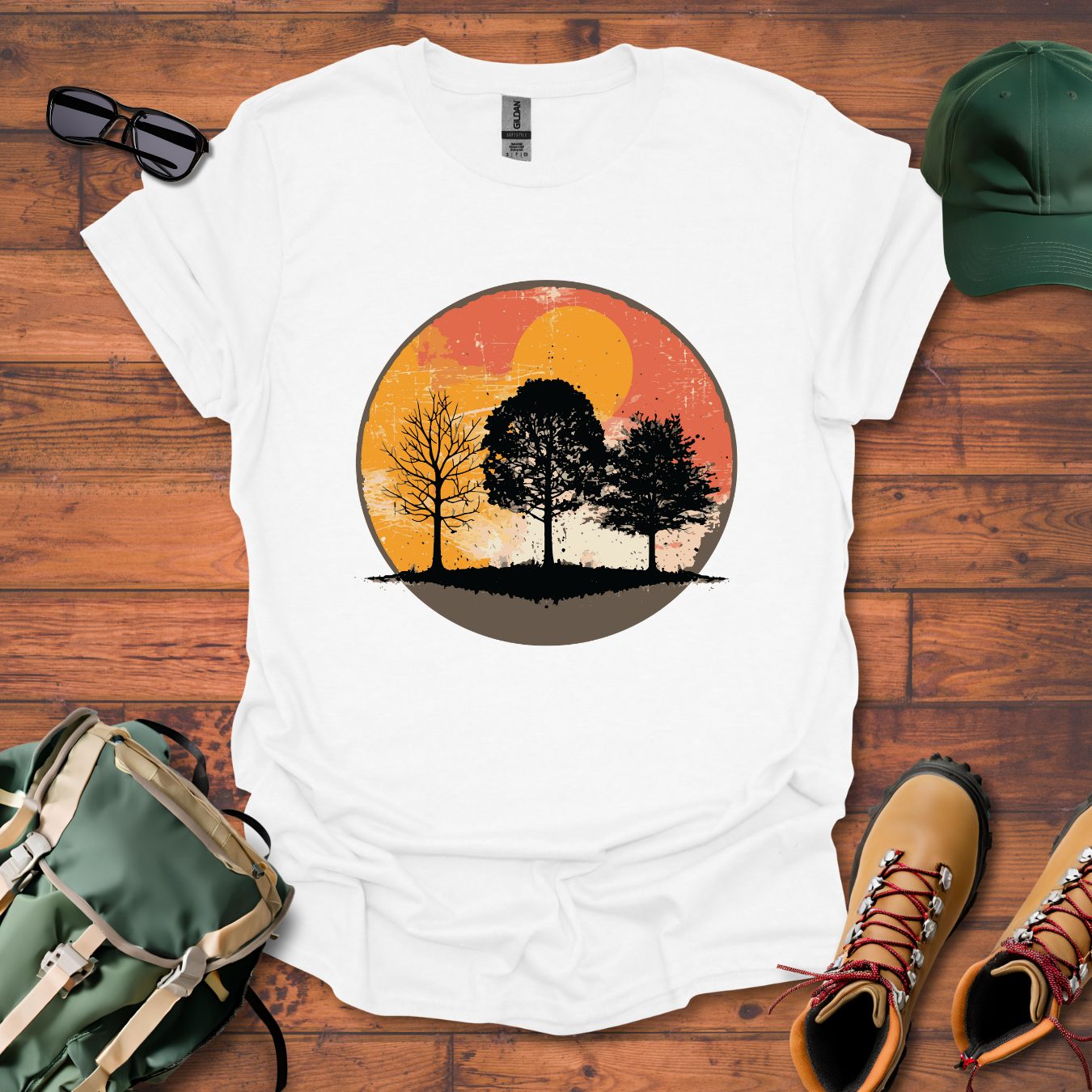 Three Trees Sun Tee - Unisex Softstyle T-Shirt