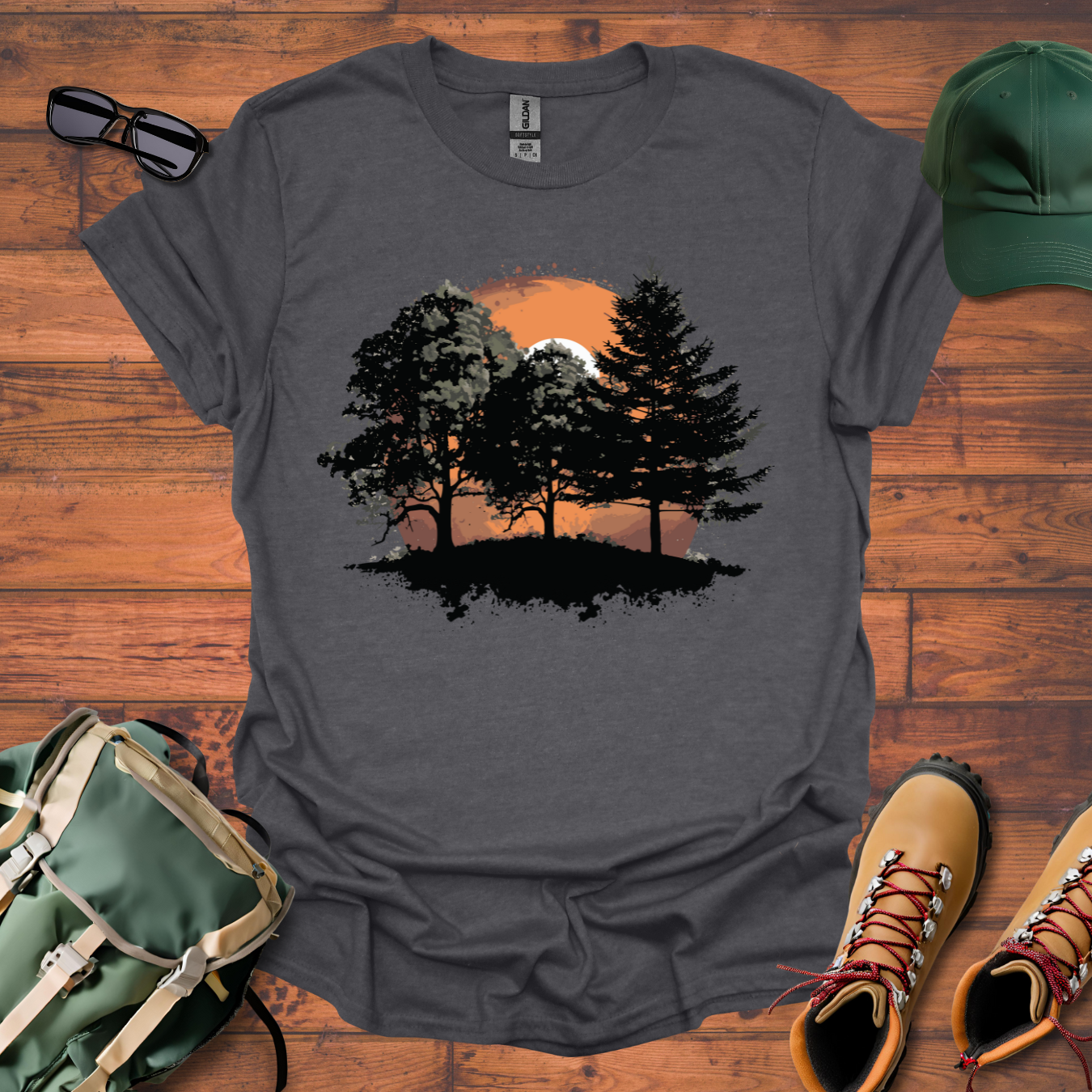 Three Trees Sun 2 Tee - Unisex Softstyle T-Shirt