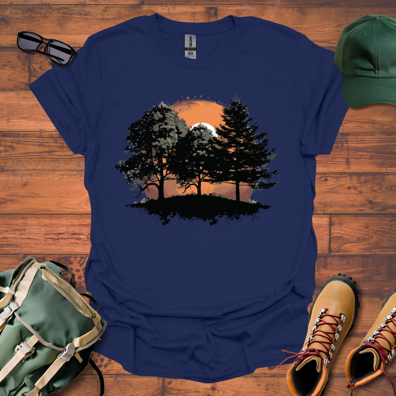Three Trees Sun 2 Tee - Unisex Softstyle T-Shirt