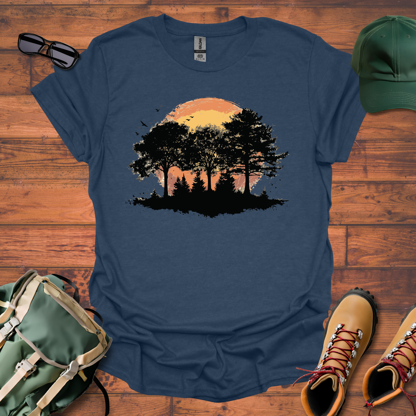 Three Trees Sun 3 Tee - Unisex Softstyle T-Shirt