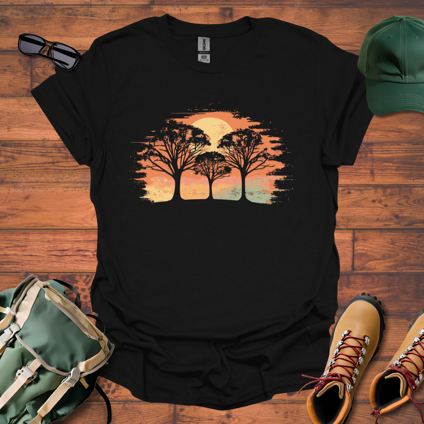 Three Trees Color Tee - Unisex Softstyle T-Shirt