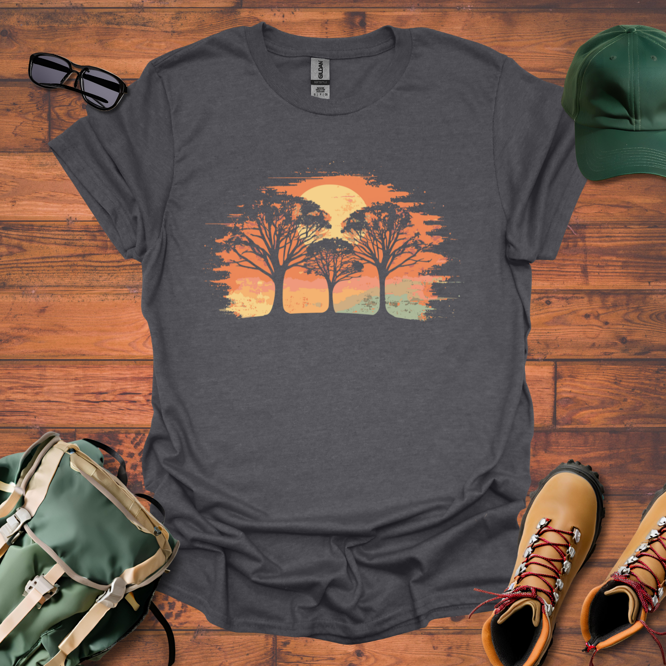 Three Trees Color Tee - Unisex Softstyle T-Shirt