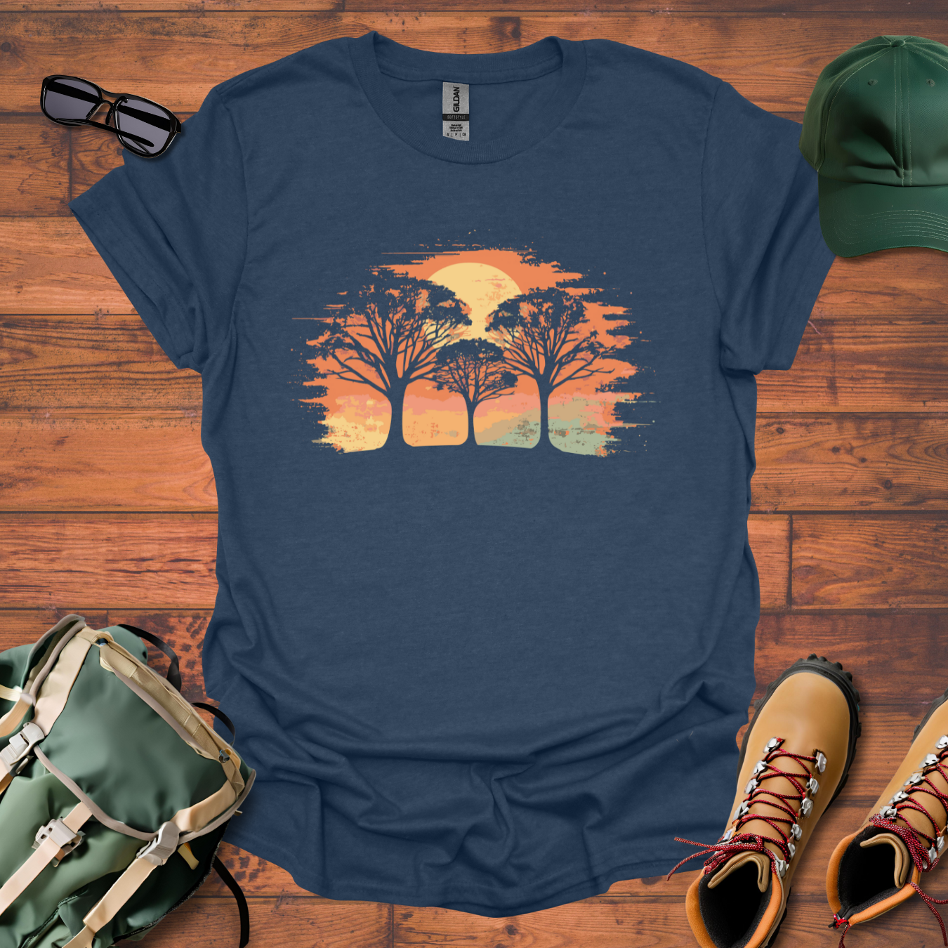 Three Trees Color Tee - Unisex Softstyle T-Shirt