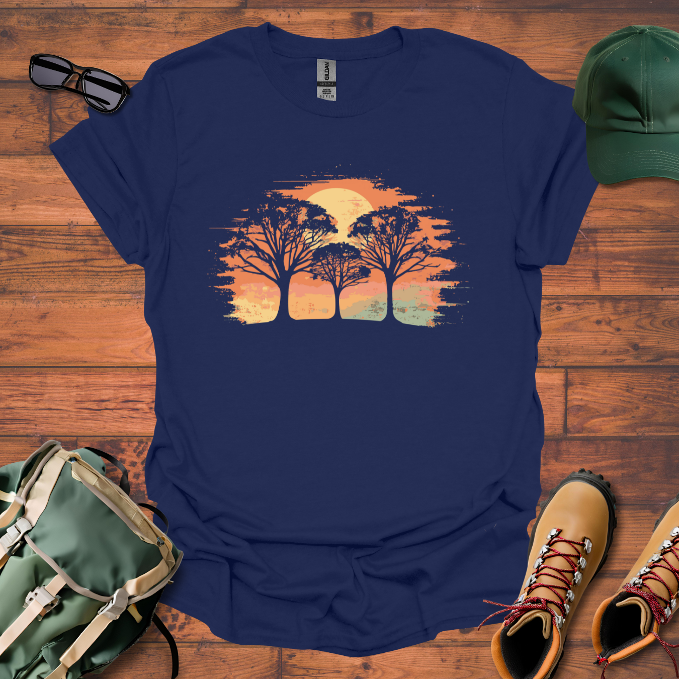Three Trees Color Tee - Unisex Softstyle T-Shirt