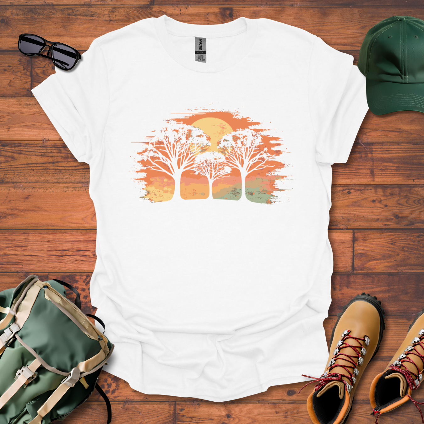 Three Trees Color Tee - Unisex Softstyle T-Shirt