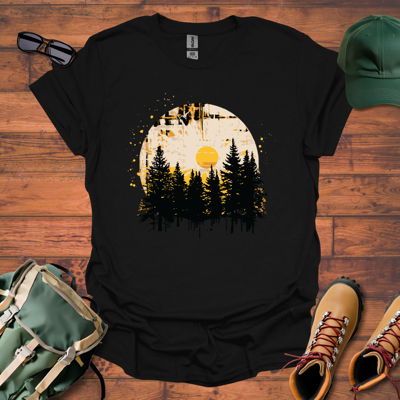 Sun Trees Golden Tee - Unisex Softstyle T-Shirt