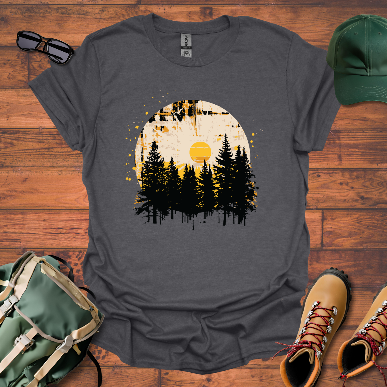Sun Trees Golden Tee - Unisex Softstyle T-Shirt