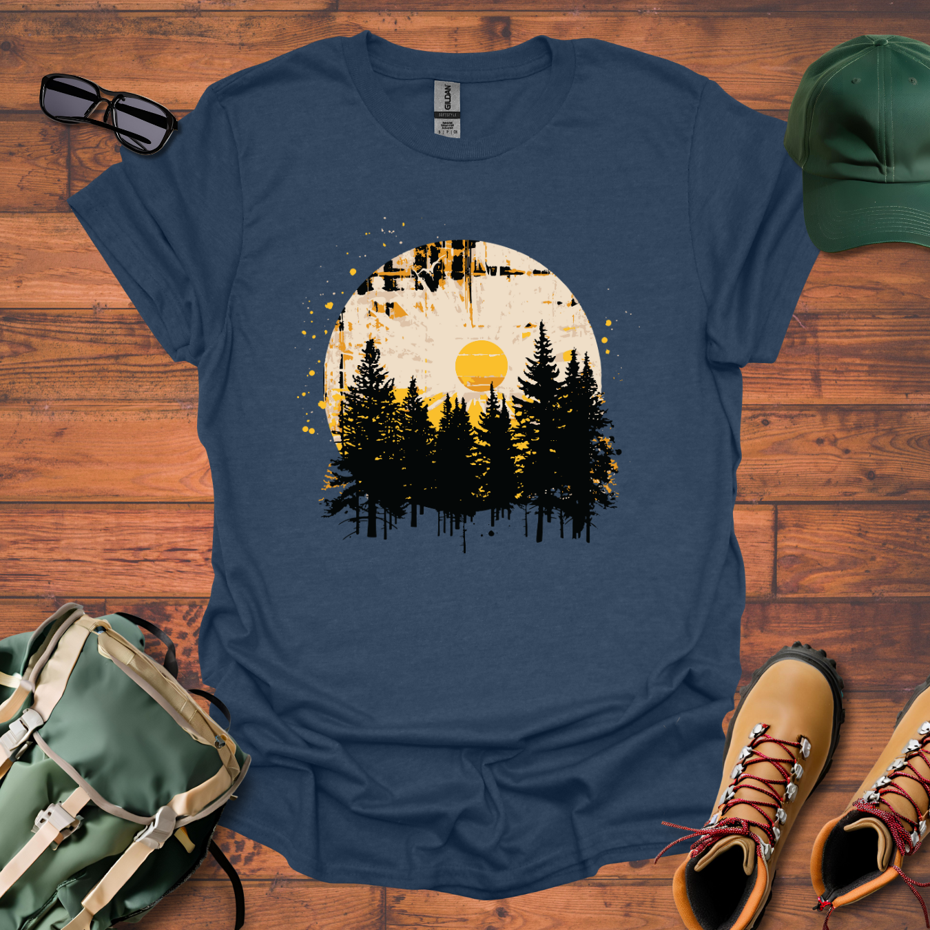 Sun Trees Golden Tee - Unisex Softstyle T-Shirt