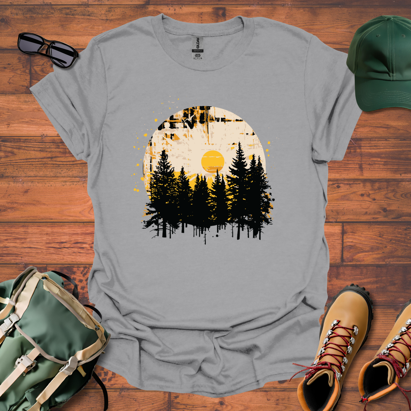 Sun Trees Golden Tee - Unisex Softstyle T-Shirt