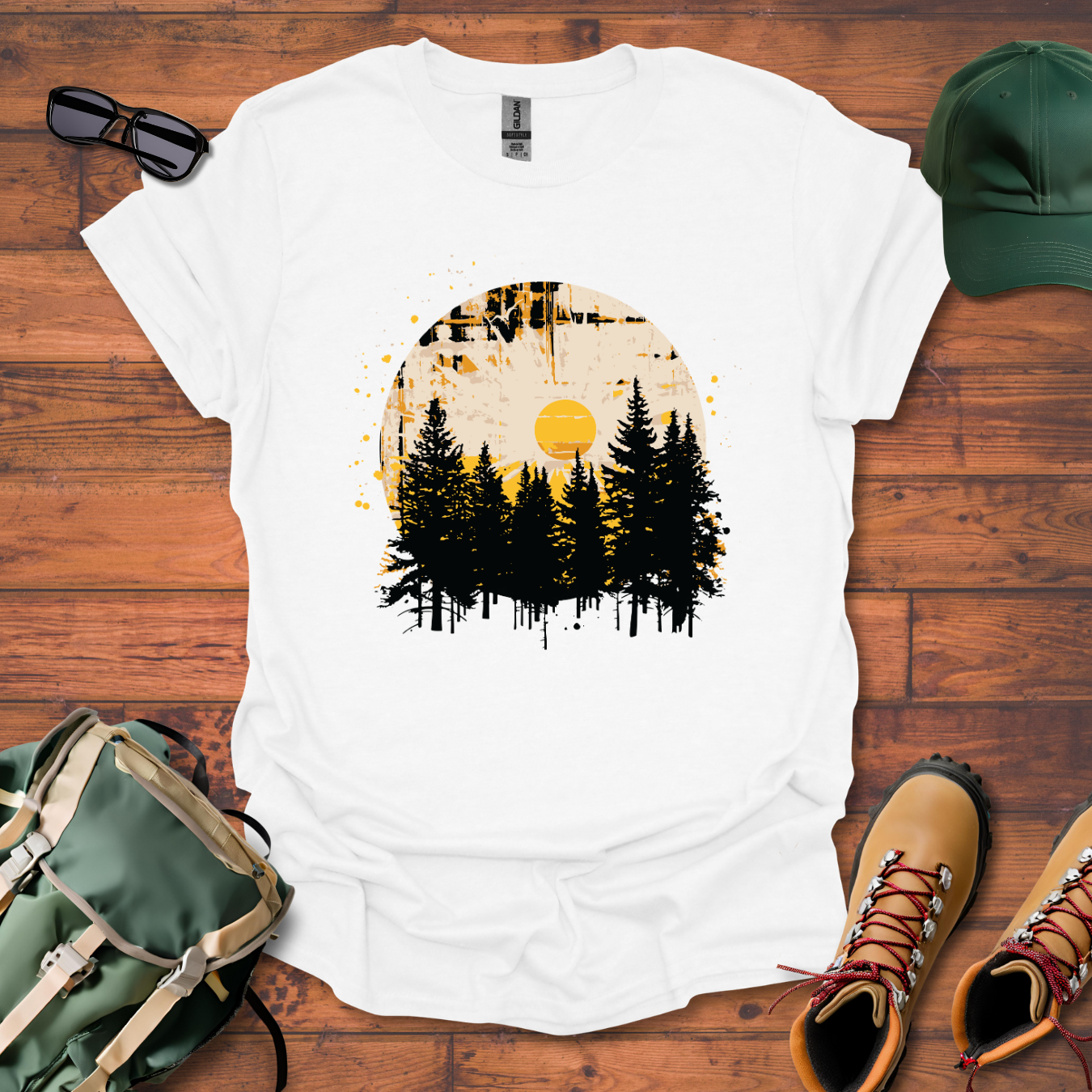 Sun Trees Golden Tee - Unisex Softstyle T-Shirt