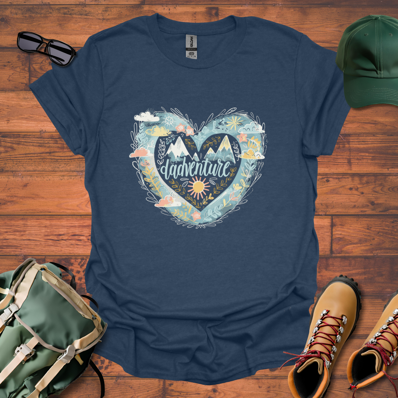 Dadventure Heart Tee - Unisex Softstyle T-Shirt