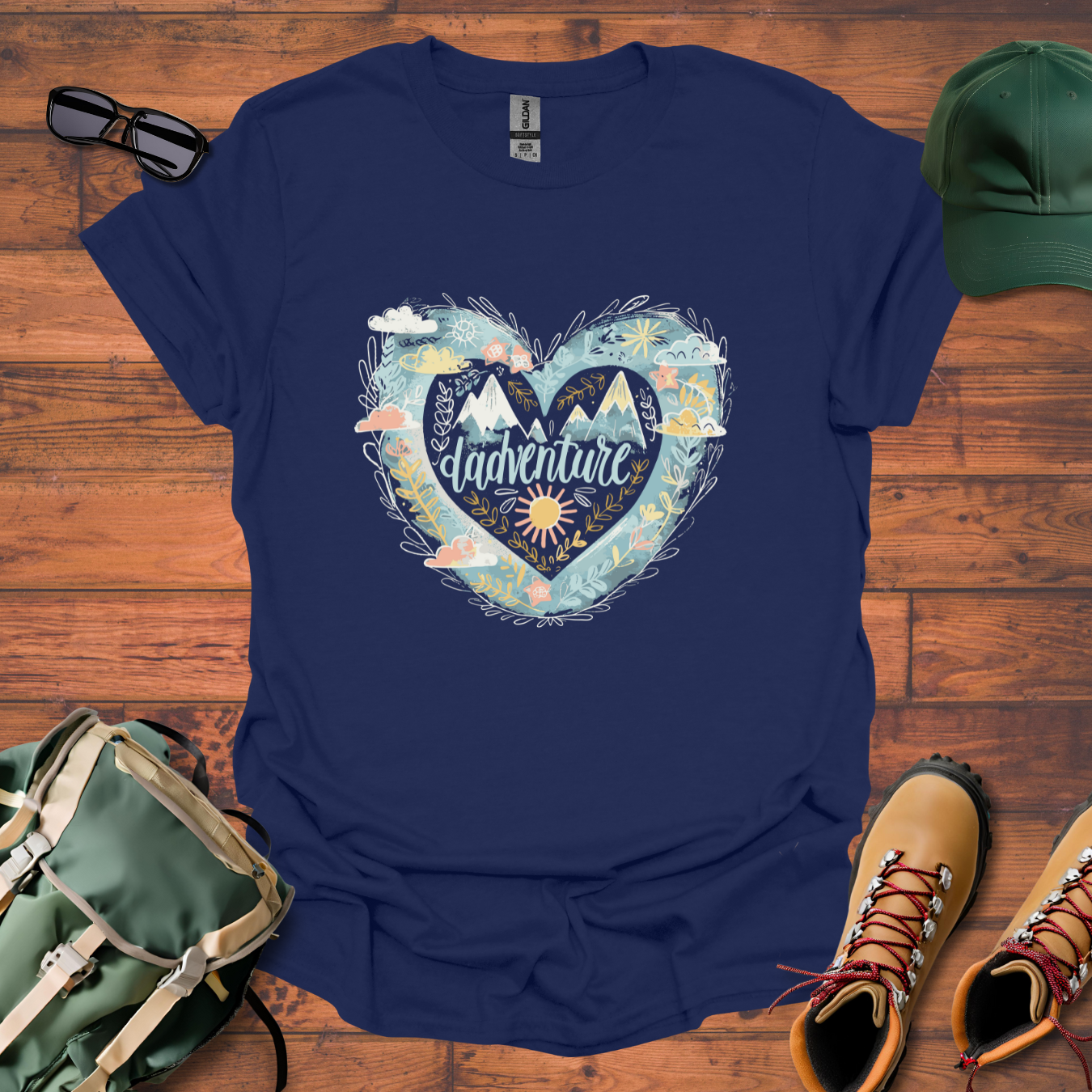 Dadventure Heart Tee - Unisex Softstyle T-Shirt