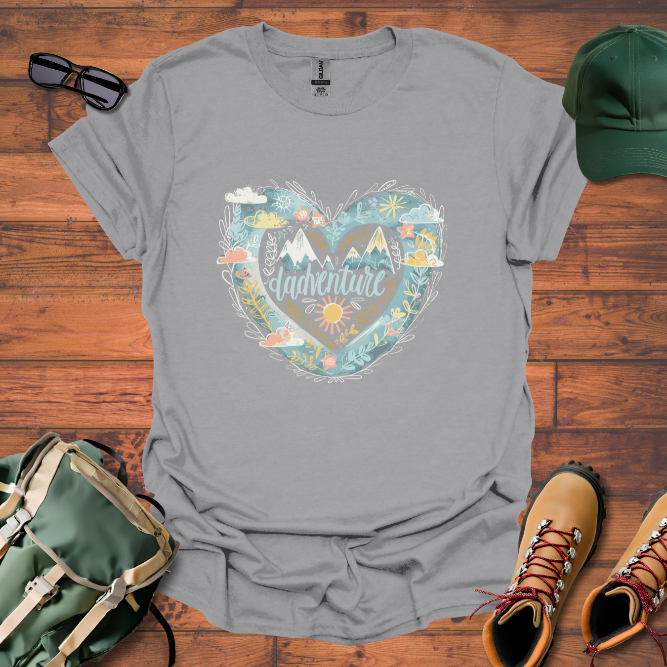 Dadventure Heart Tee - Unisex Softstyle T-Shirt