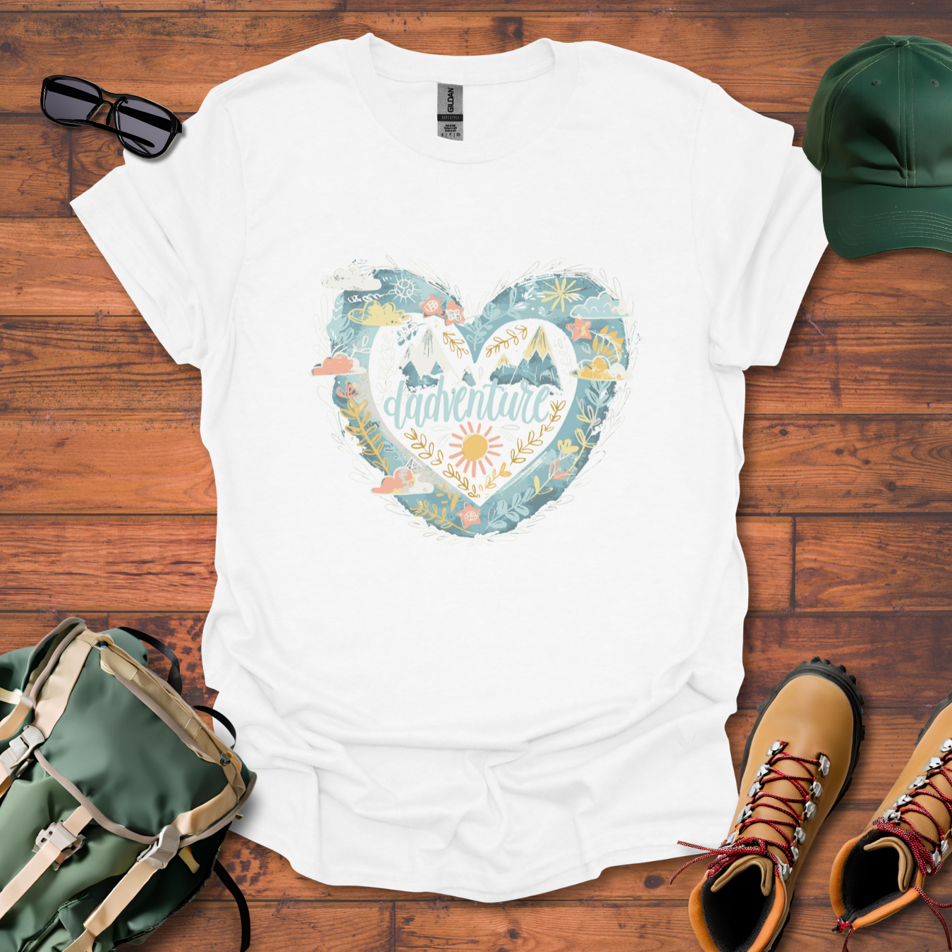 Dadventure Heart Tee - Unisex Softstyle T-Shirt