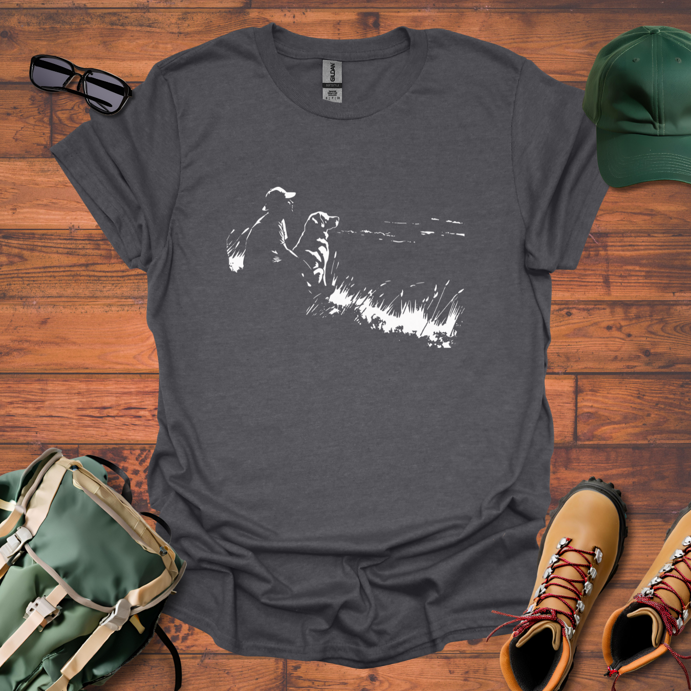 Man Dog Hillside 2 Tee - Unisex Softstyle T-Shirt