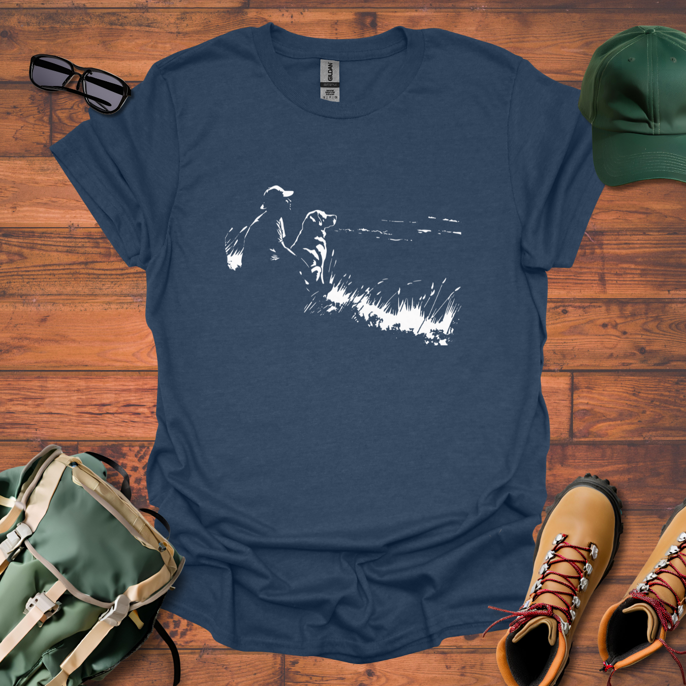 Man Dog Hillside 2 Tee - Unisex Softstyle T-Shirt