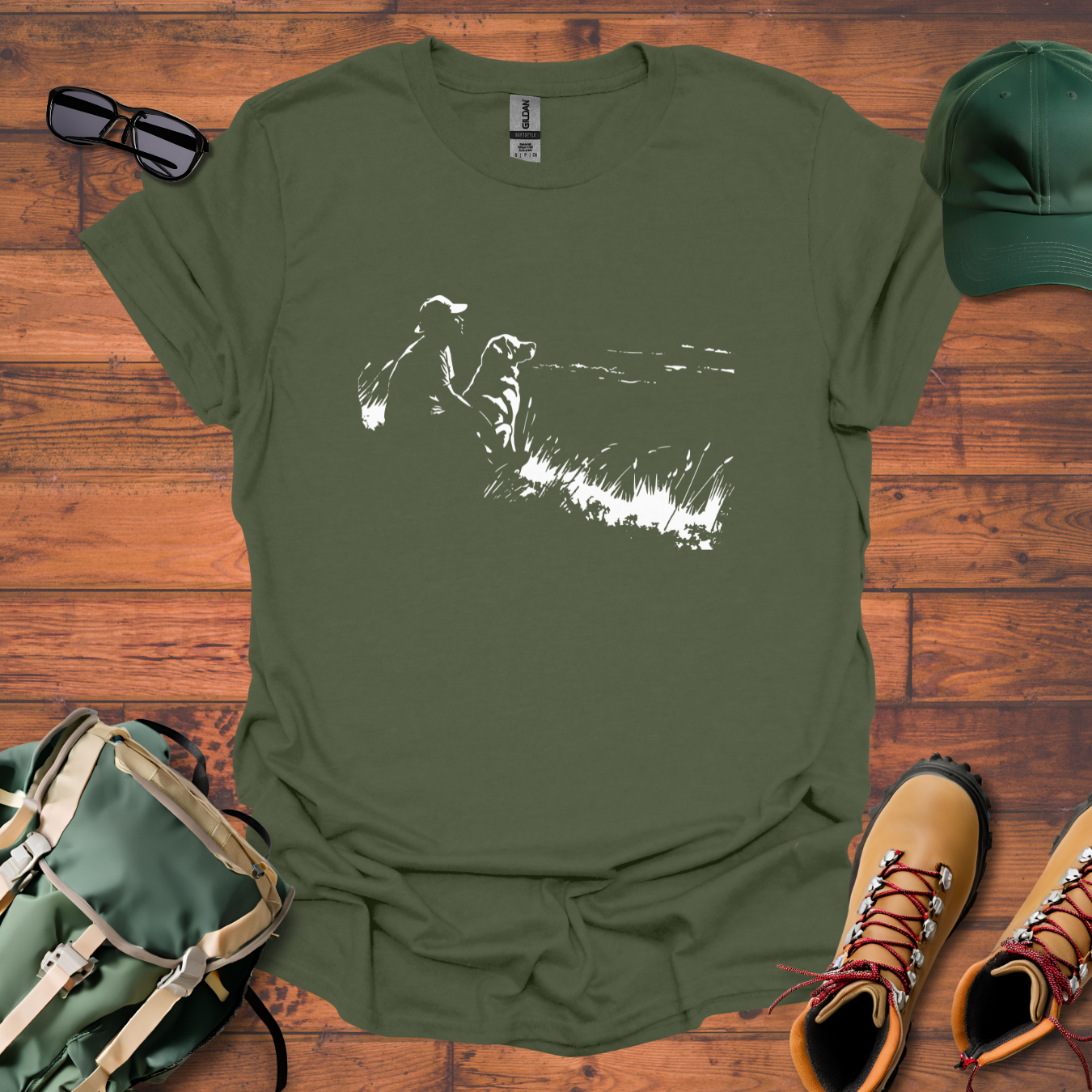 Man Dog Hillside 2 Tee - Unisex Softstyle T-Shirt