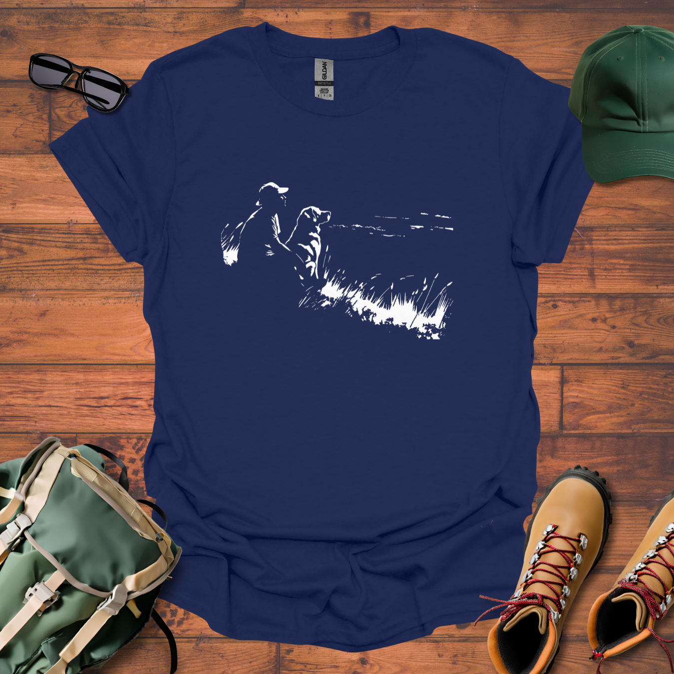Man Dog Hillside 2 Tee - Unisex Softstyle T-Shirt