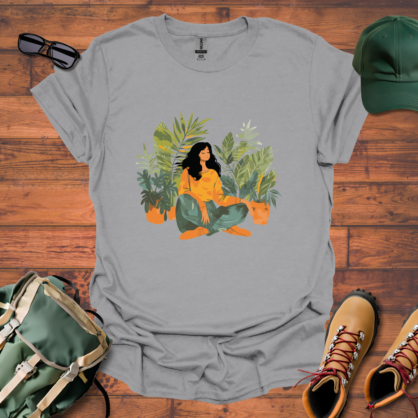Woman Plants Tee - Unisex Softstyle T-Shirt