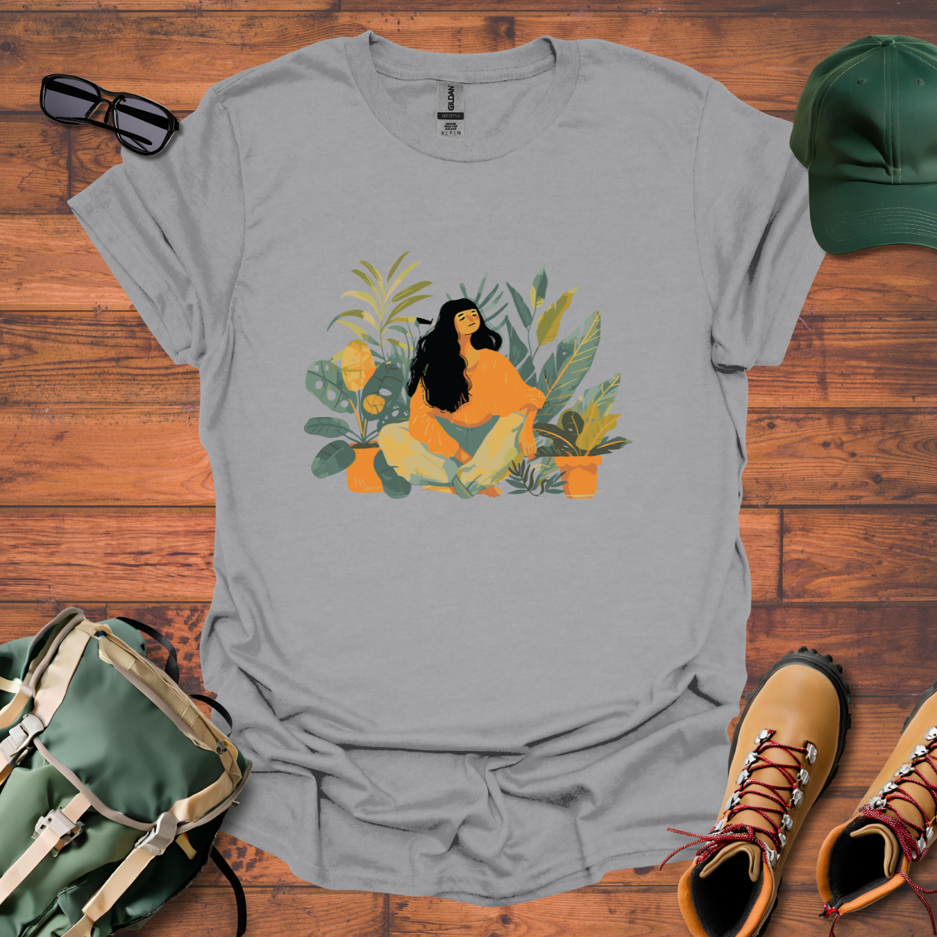 Woman Plants 2 Tee - Unisex Softstyle T-Shirt