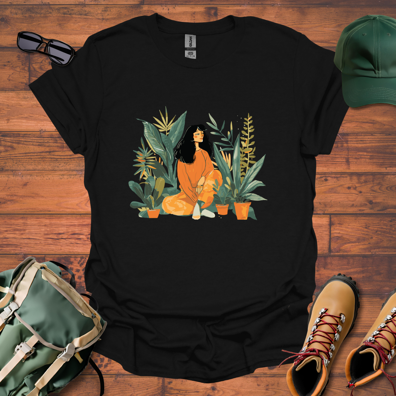 Woman Plants 3 Tee - Unisex Softstyle T-Shirt