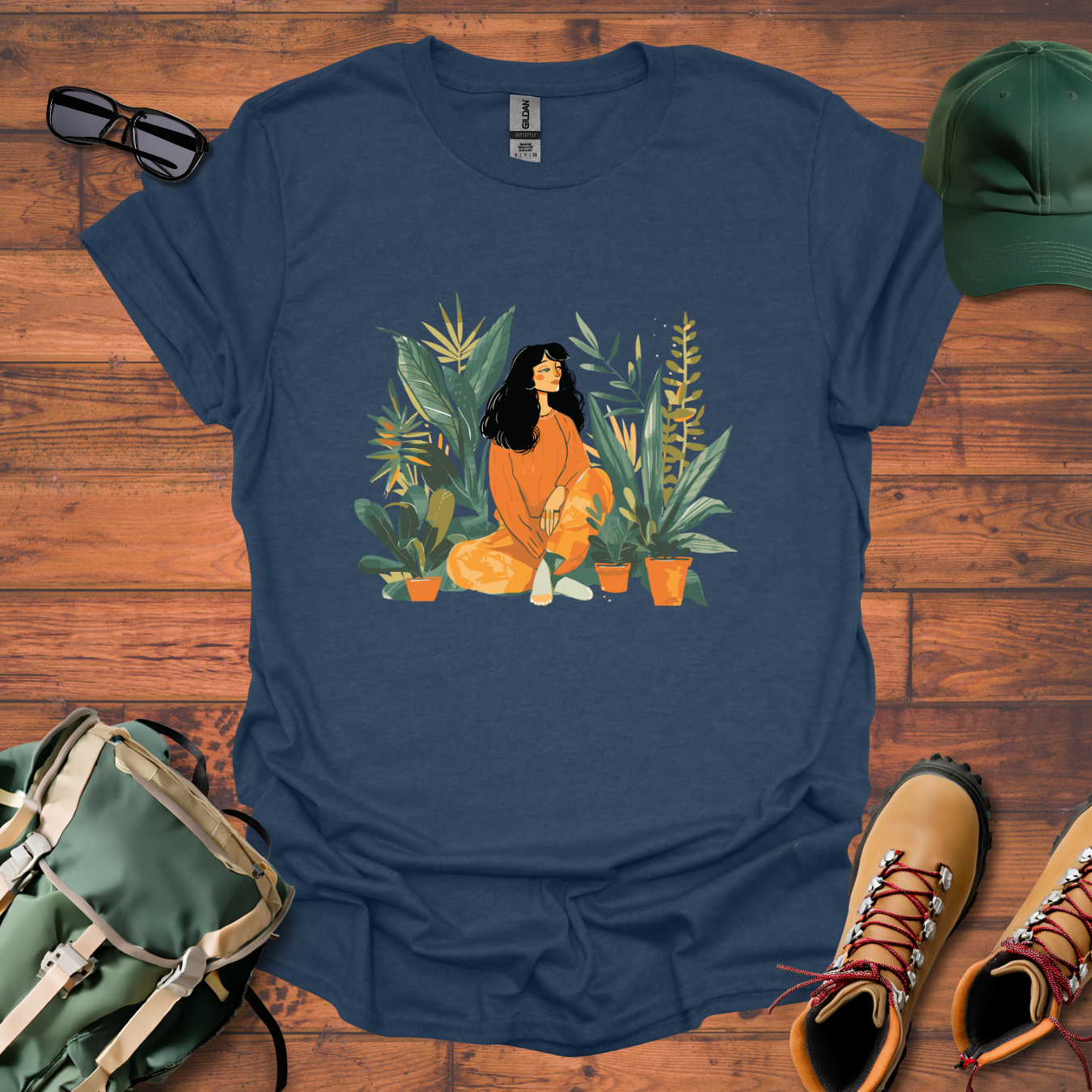 Woman Plants 3 Tee - Unisex Softstyle T-Shirt
