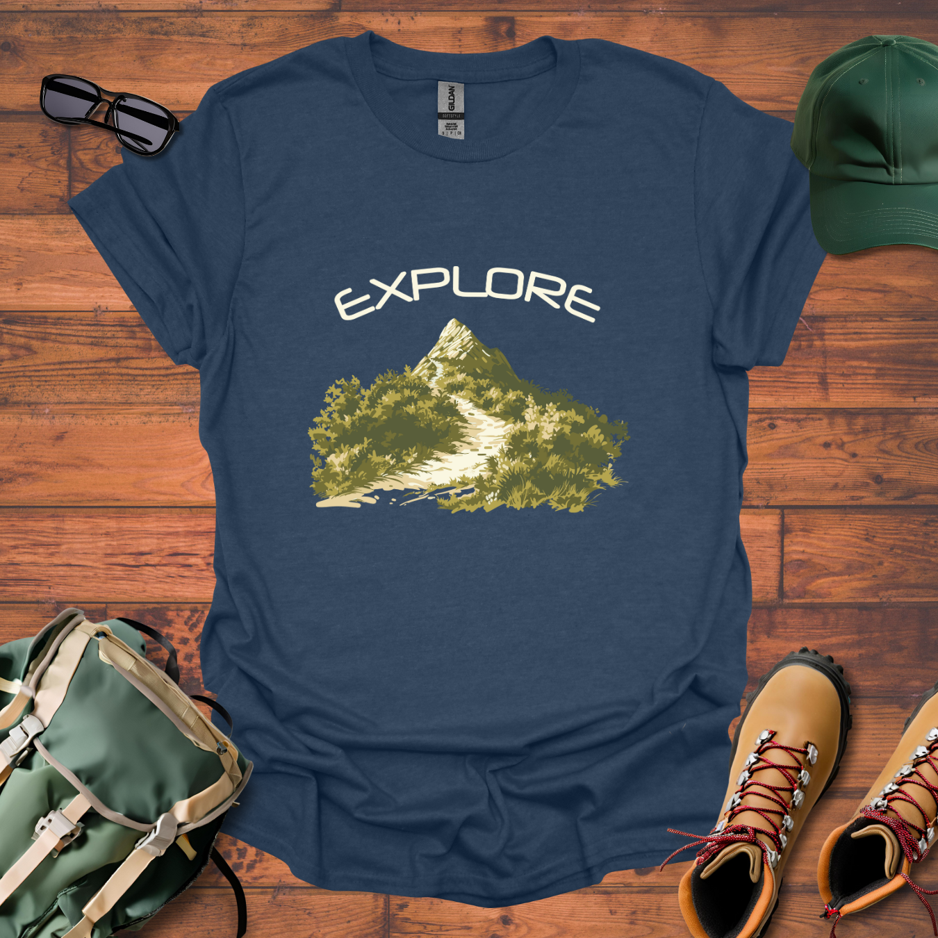 Explore Trail Mountains 3 Tee - Unisex Softstyle T-Shirt