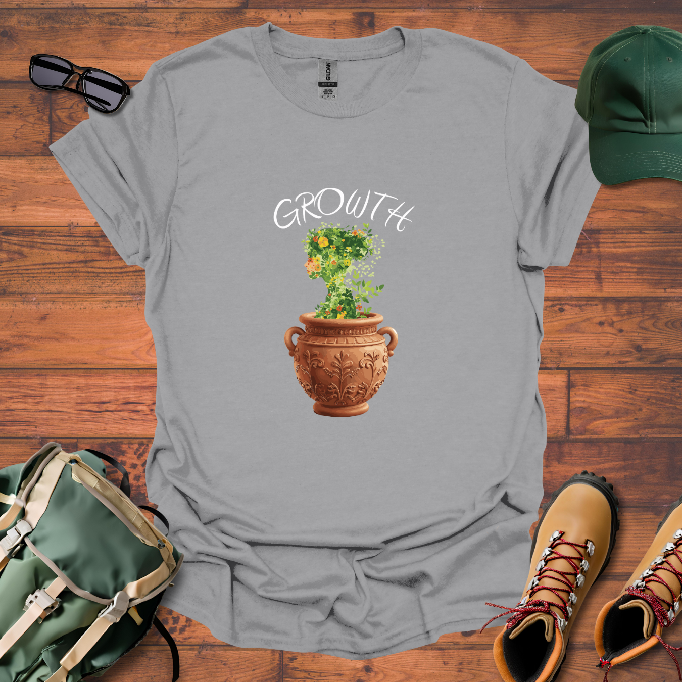 Woman Plant Vase 2 Tee - Unisex Softstyle T-Shirt