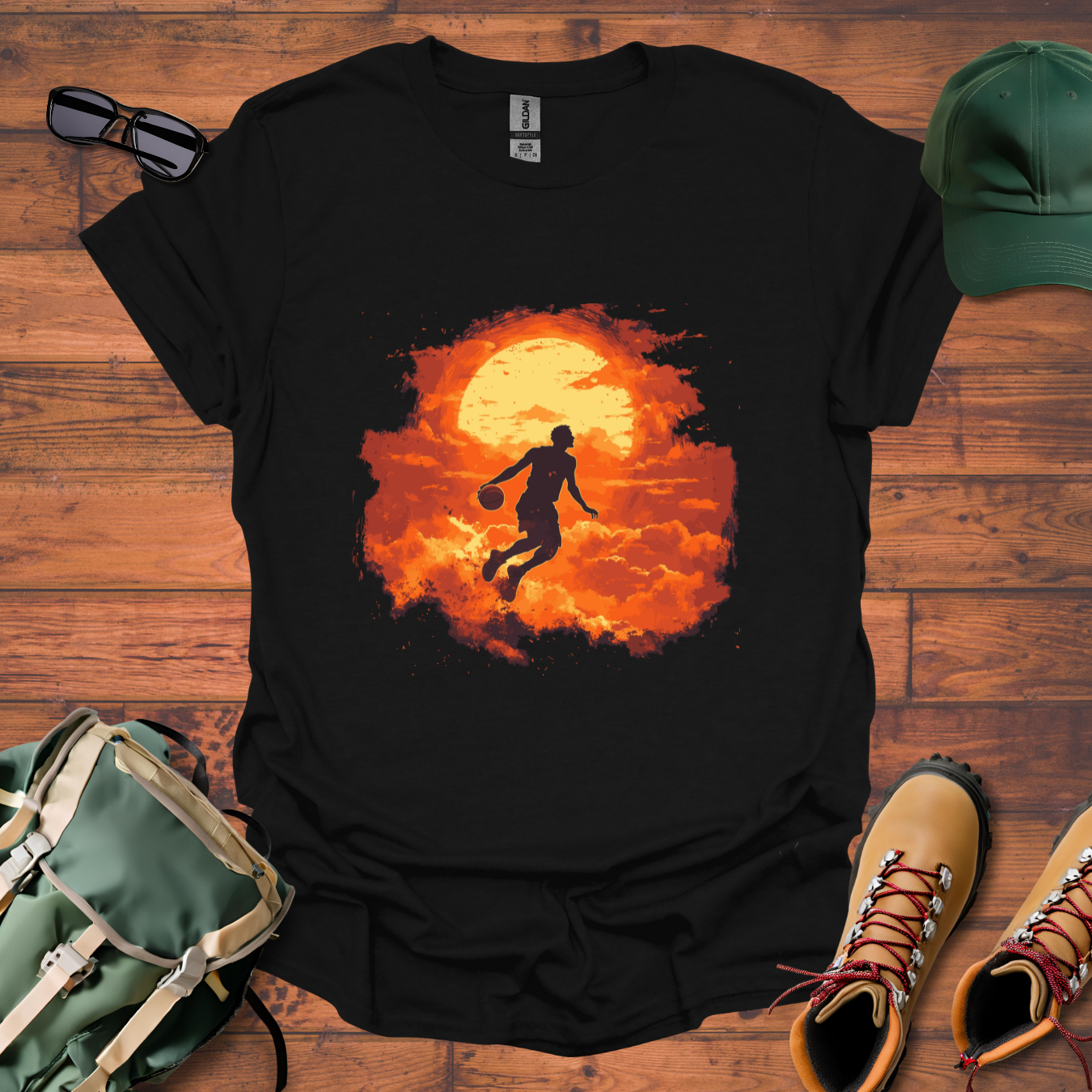 Basketball Sun Tee - Unisex Softstyle T-Shirt