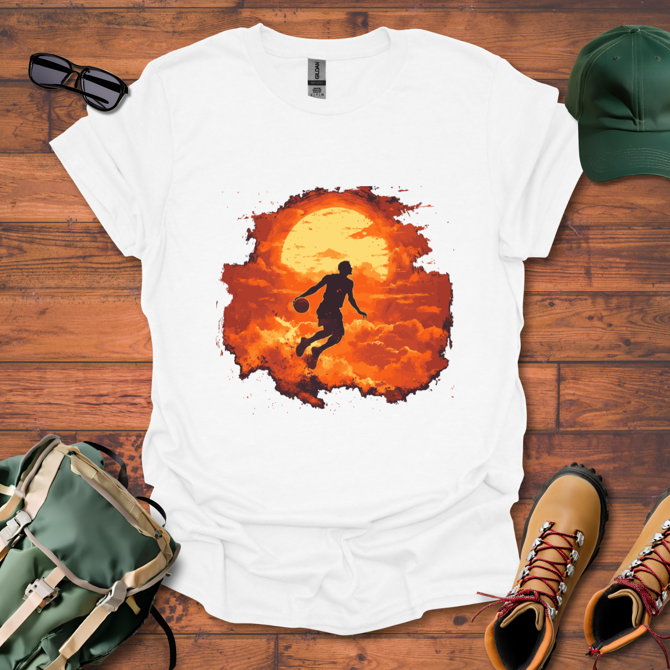 Basketball Sun Tee - Unisex Softstyle T-Shirt