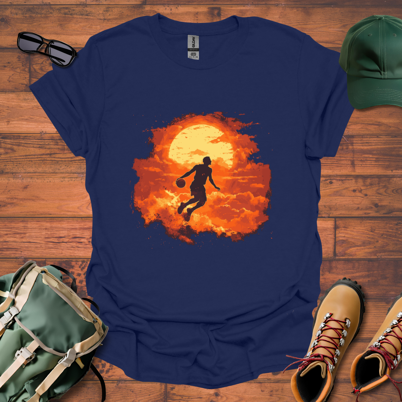Basketball Sun Tee - Unisex Softstyle T-Shirt