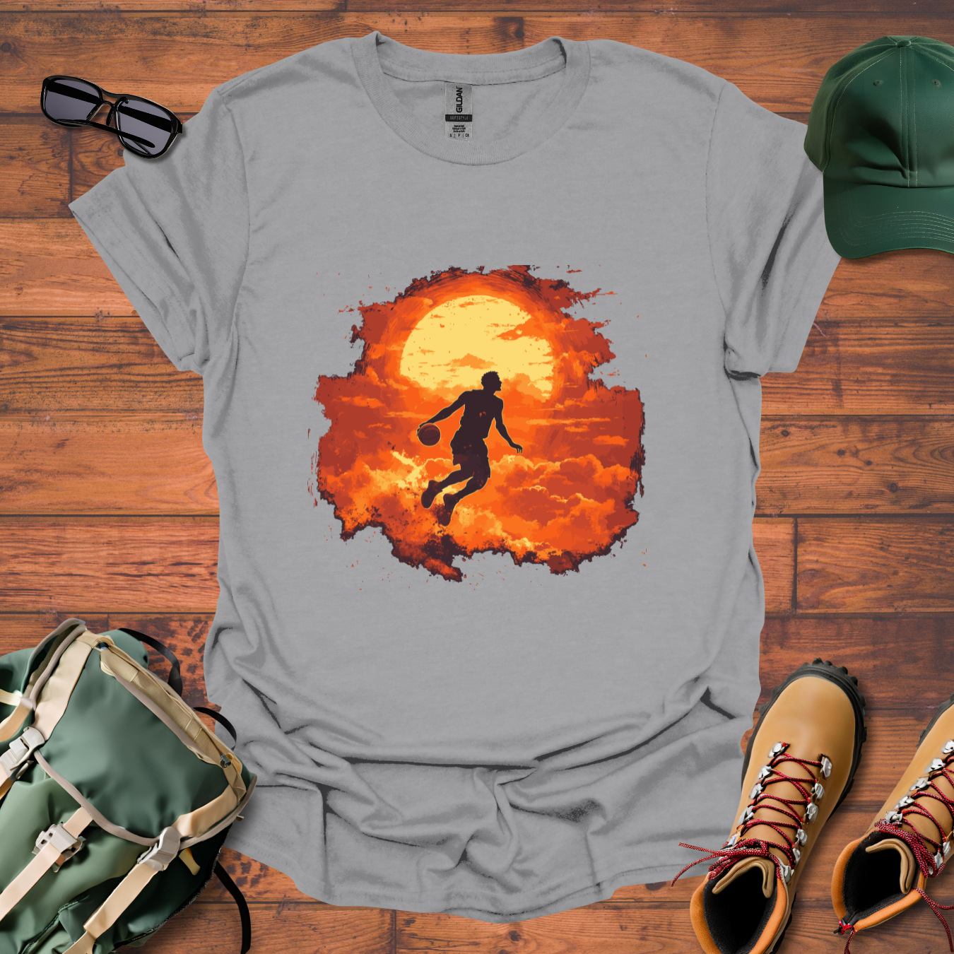 Basketball Sun Tee - Unisex Softstyle T-Shirt