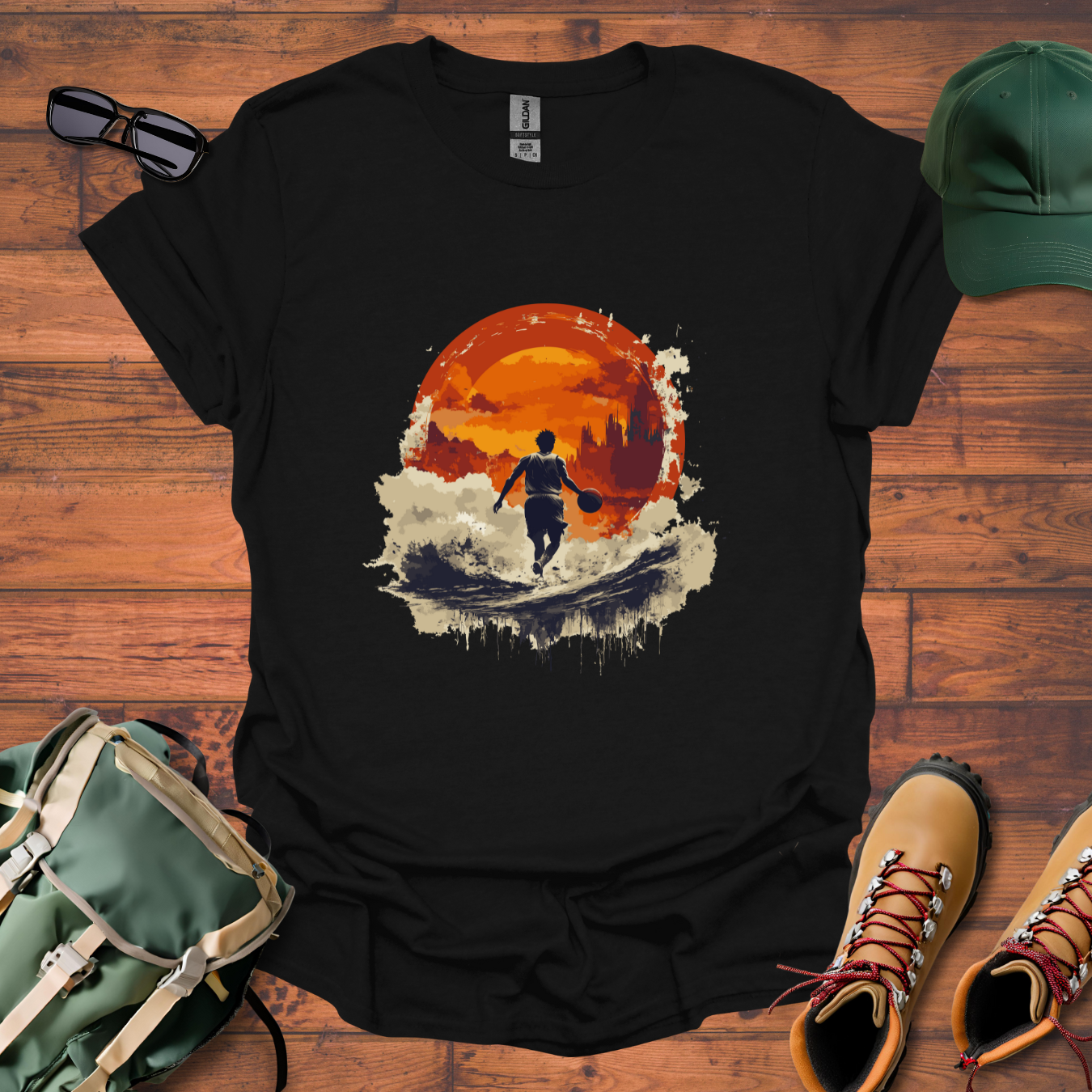Basketball City Sun Storm Tee - Unisex Softstyle T-Shirt