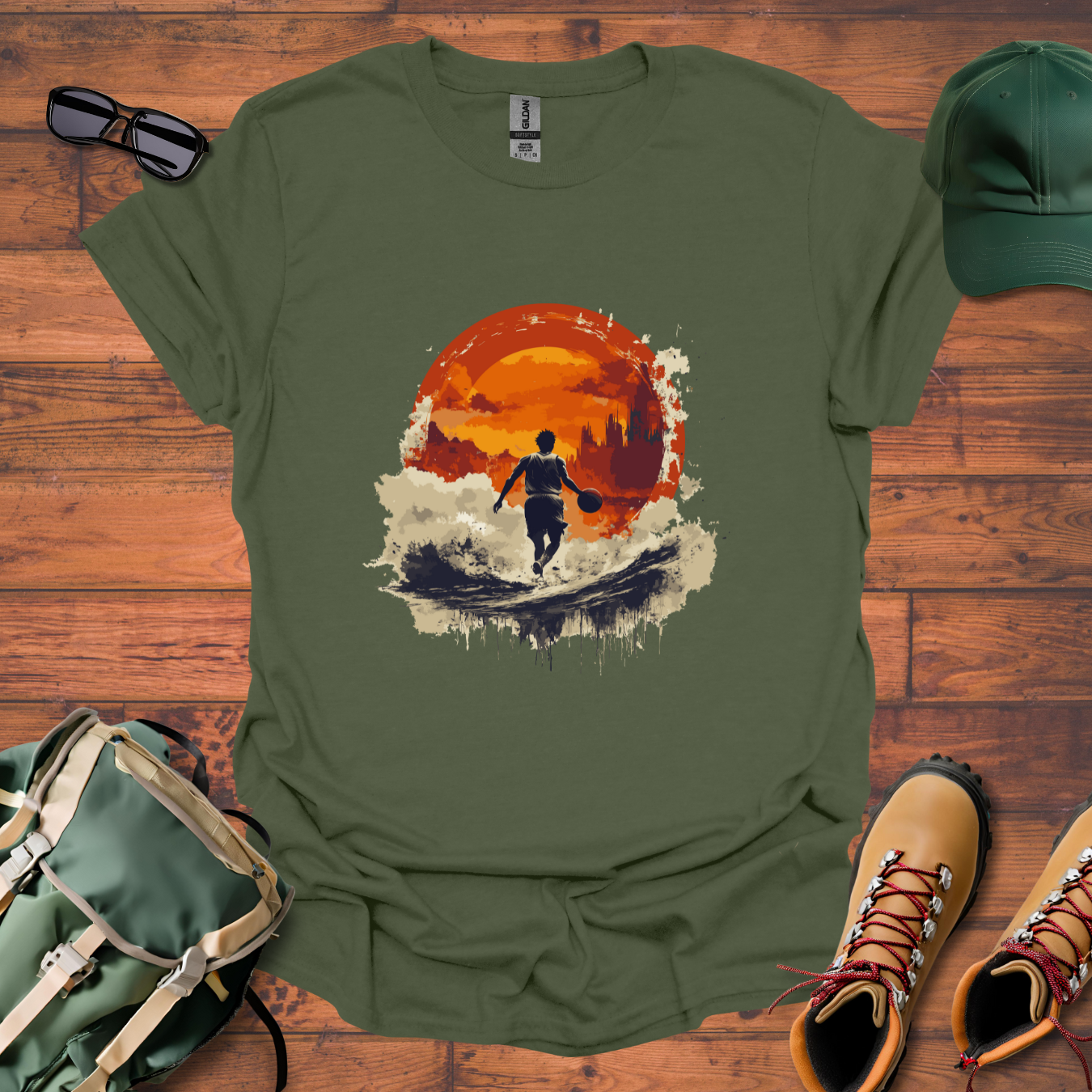 Basketball City Sun Storm Tee - Unisex Softstyle T-Shirt