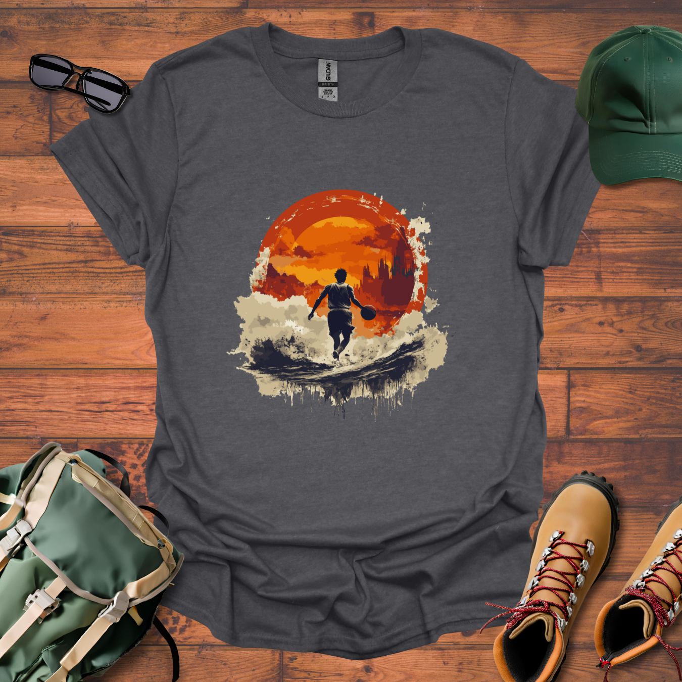 Basketball City Sun Storm Tee - Unisex Softstyle T-Shirt