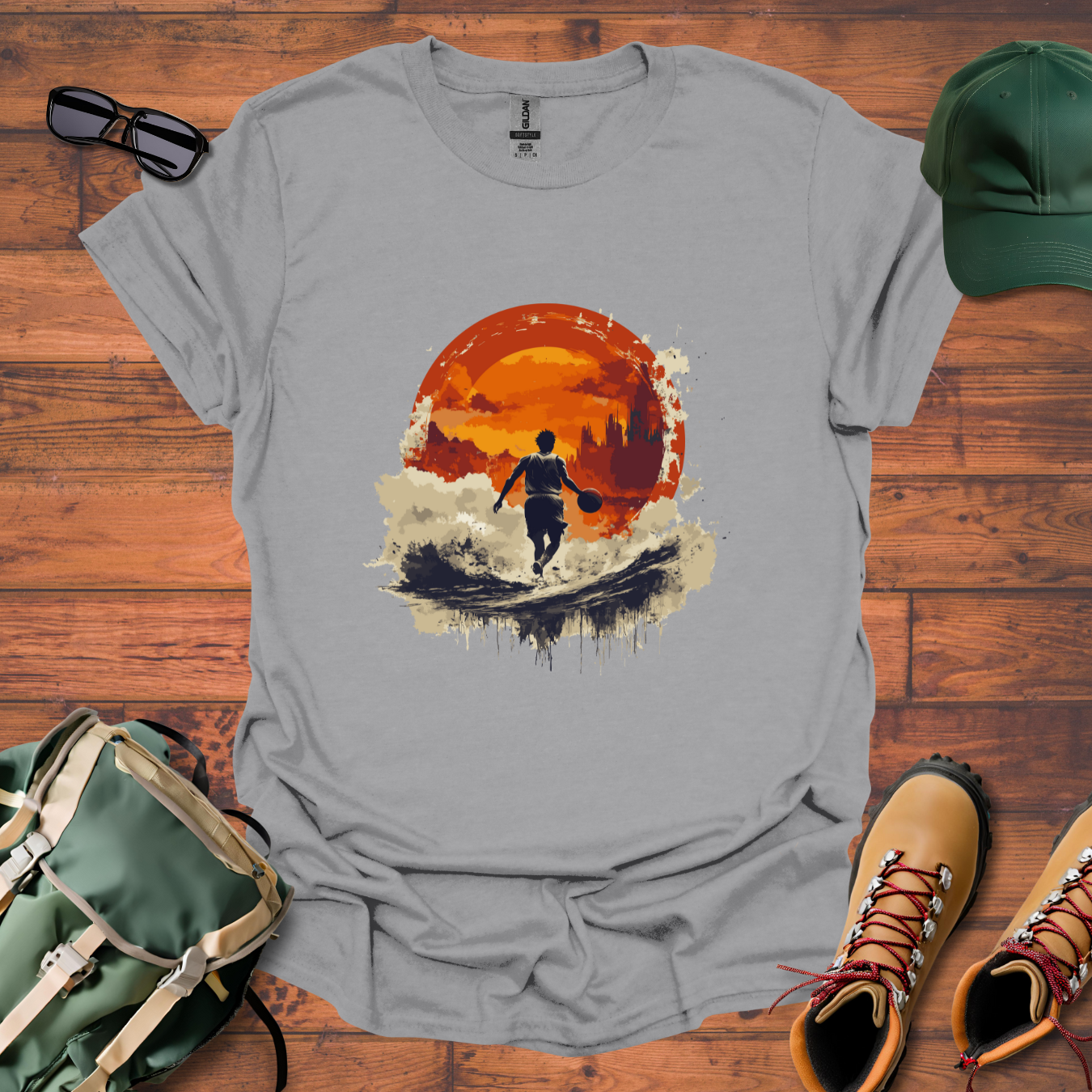 Basketball City Sun Storm Tee - Unisex Softstyle T-Shirt