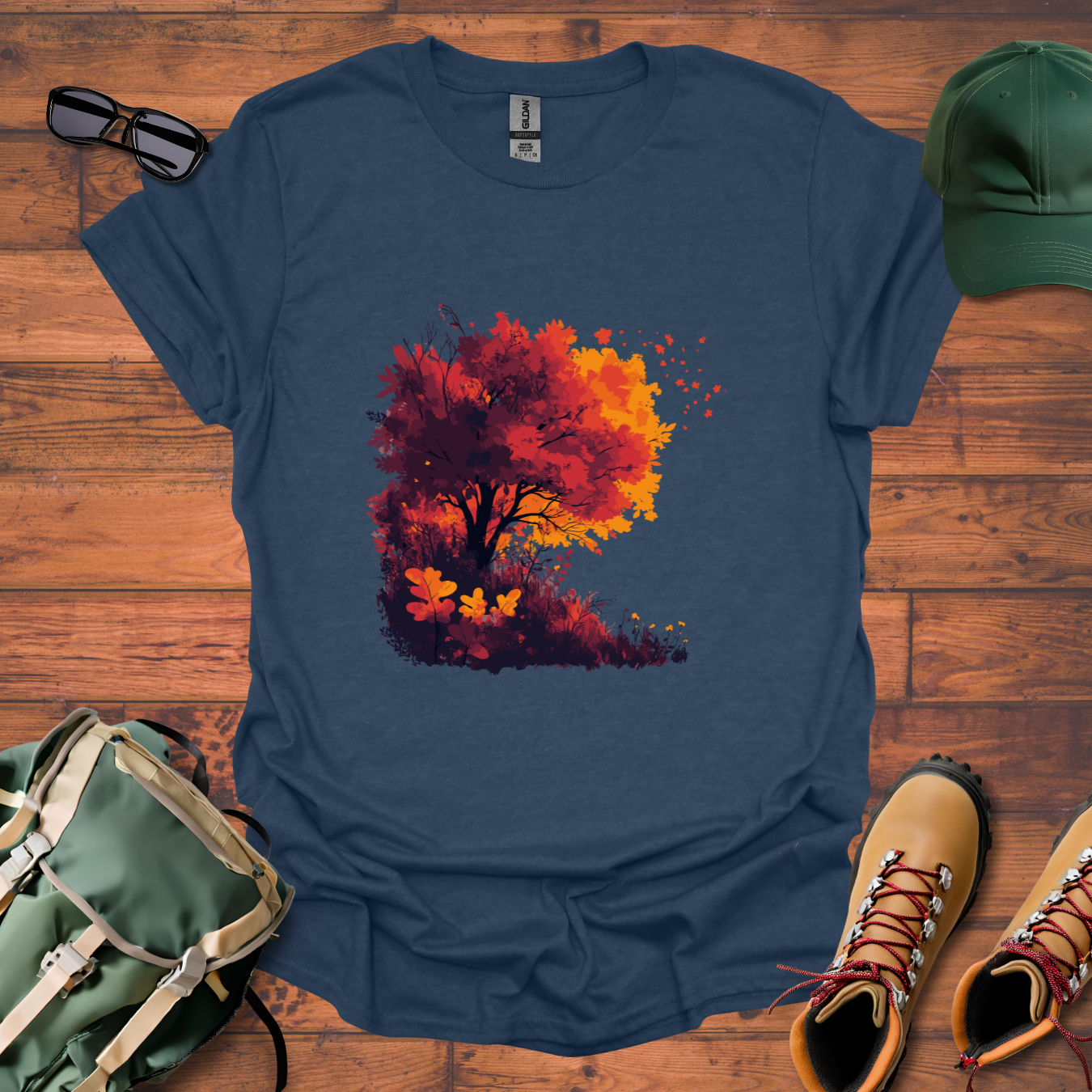 Red Tree Hillside 2 Tee - Unisex Softstyle T-Shirt