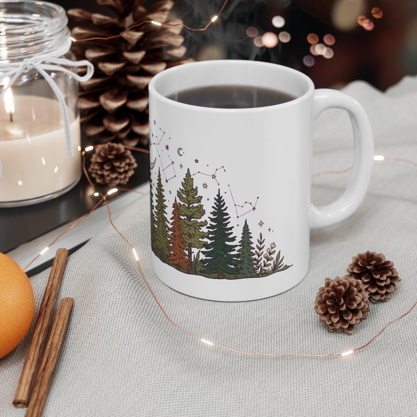 Discover nature graphic apparel inspired by forests, mountains, and outdoor adventure. Printed on demand just for you. The Celestial Pine Forest Night design,…